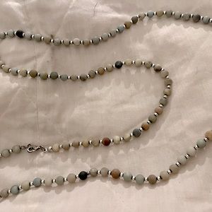 Premier designs necklace about 16 inches nice cool green beige colors. Casual.